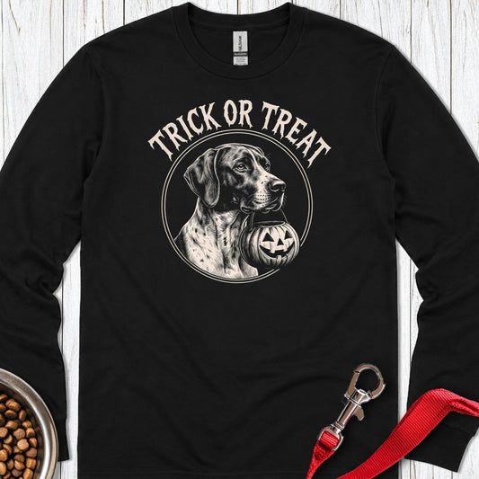 English Pointer Trick Or Treat Long Sleeve — Black