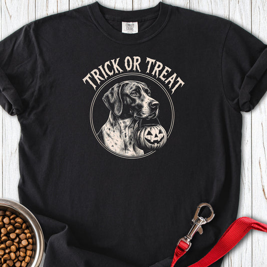 English Pointer Trick Or Treat Premium Tee — Black