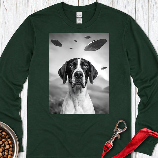 English Pointer UFO Long Sleeve — Forest Green