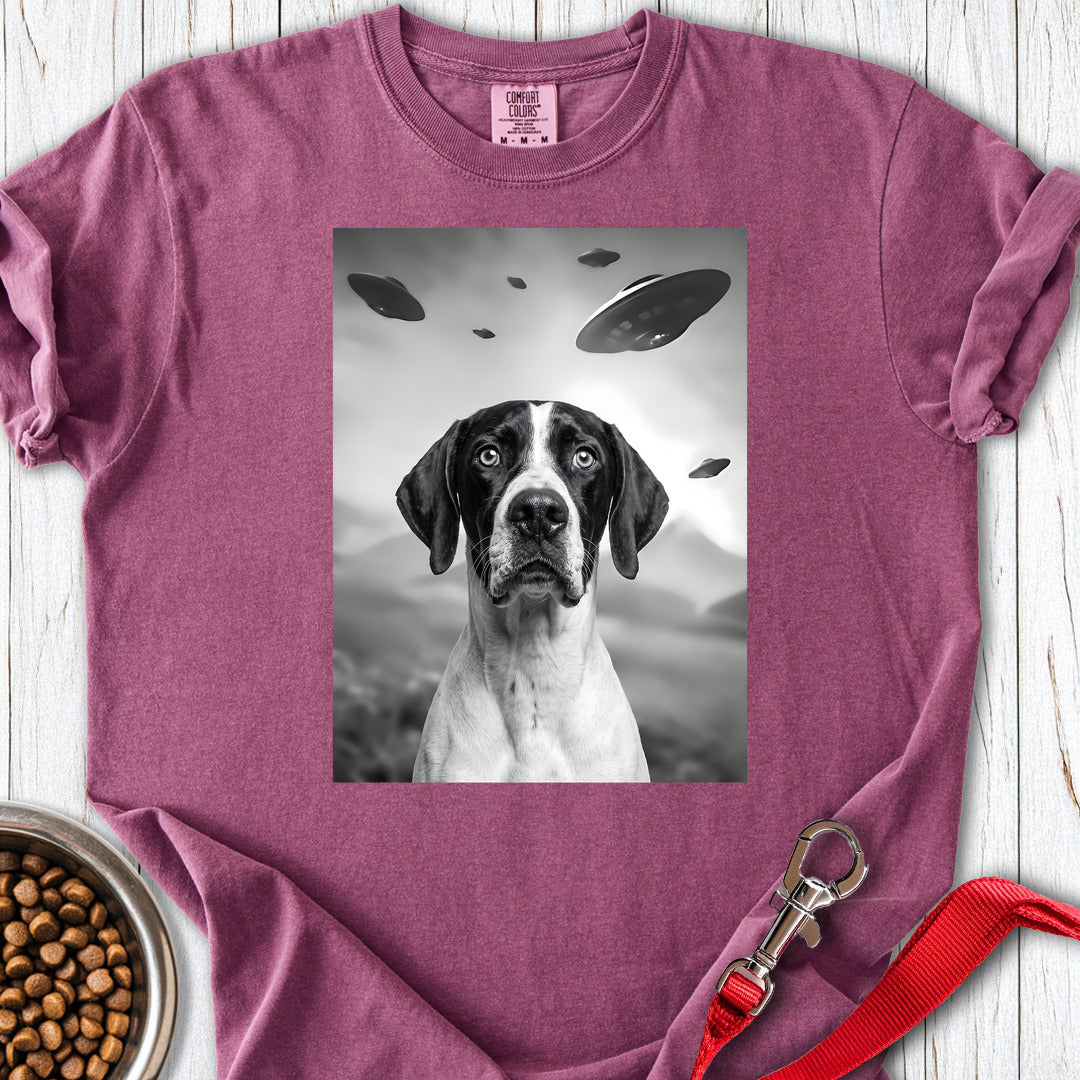 English Pointer UFO Premium Tee — Berry