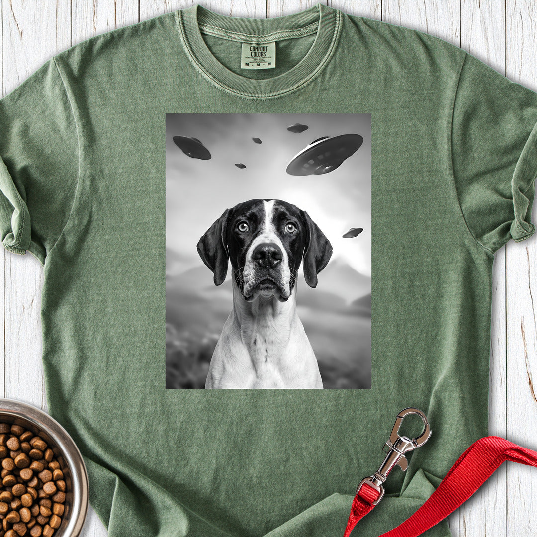 English Pointer UFO Premium Tee — Moss