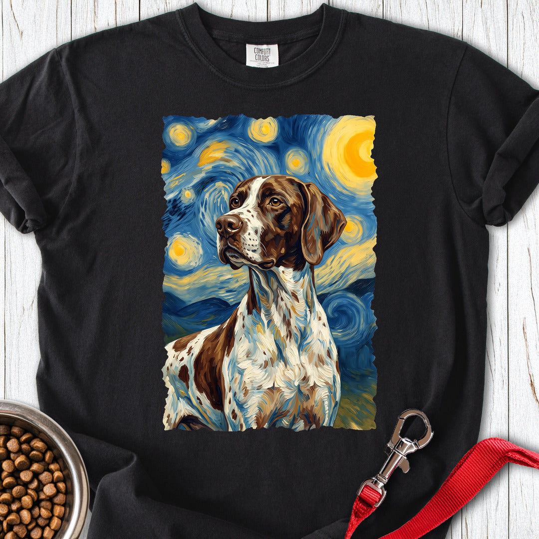 English Pointer Van Gogh Premium Tee — Black