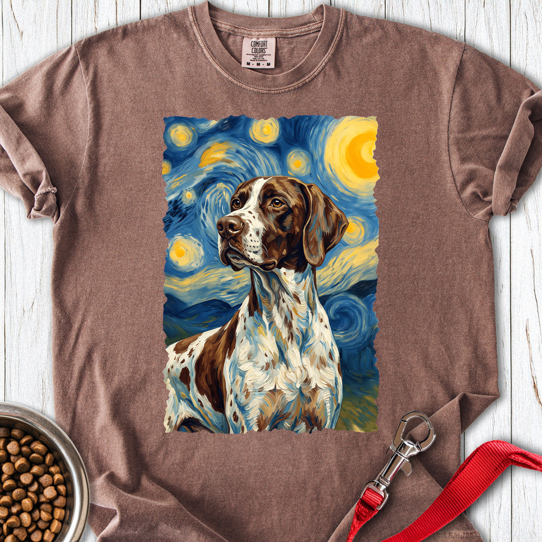 English Pointer Van Gogh Premium Tee — Espresso