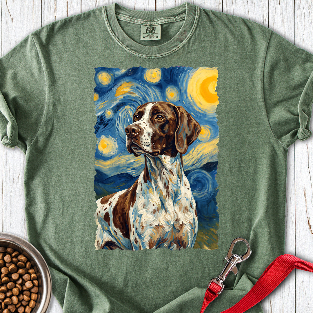 English Pointer Van Gogh Premium Tee — Moss