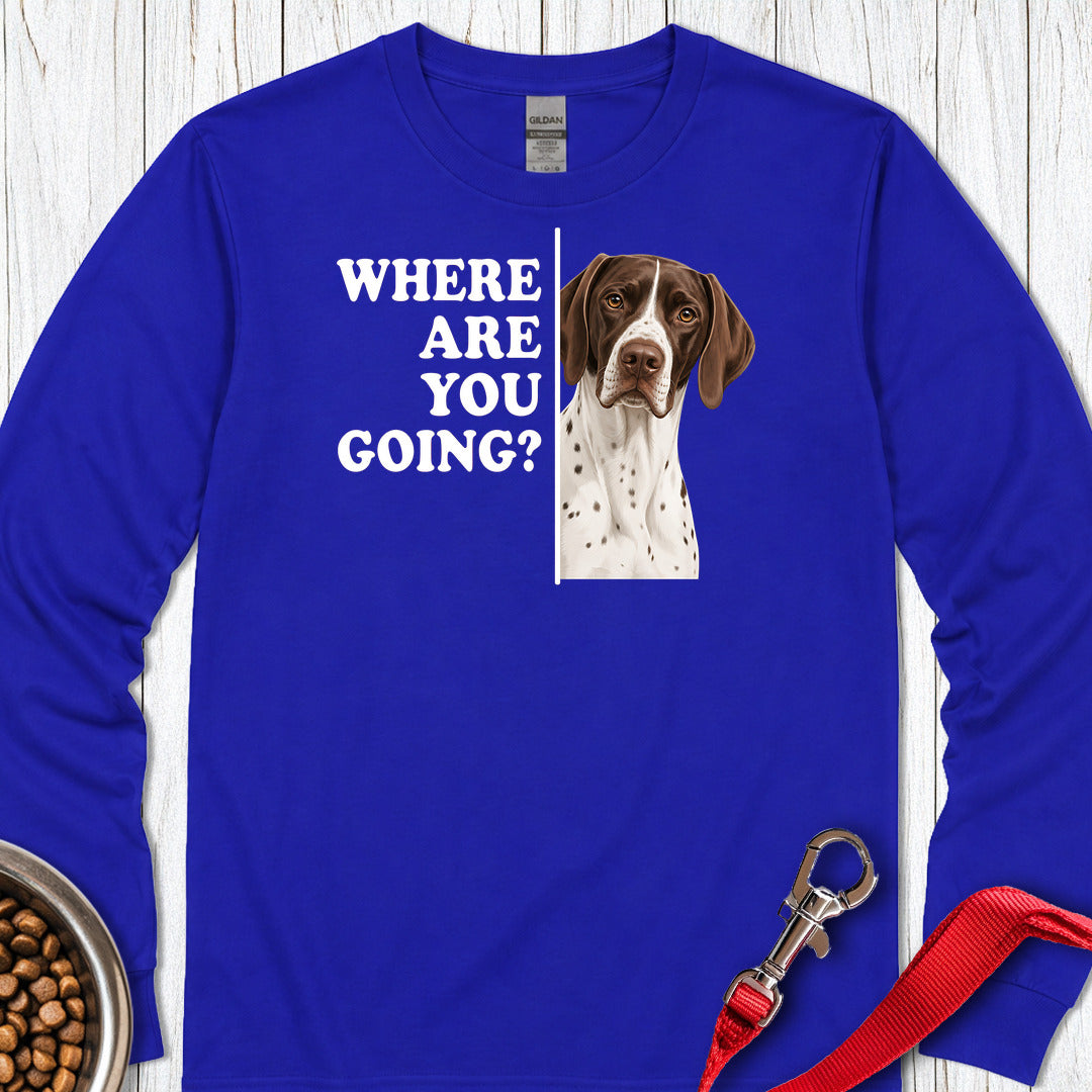 English Pointer Where Are You Going Long Sleeve — Royal