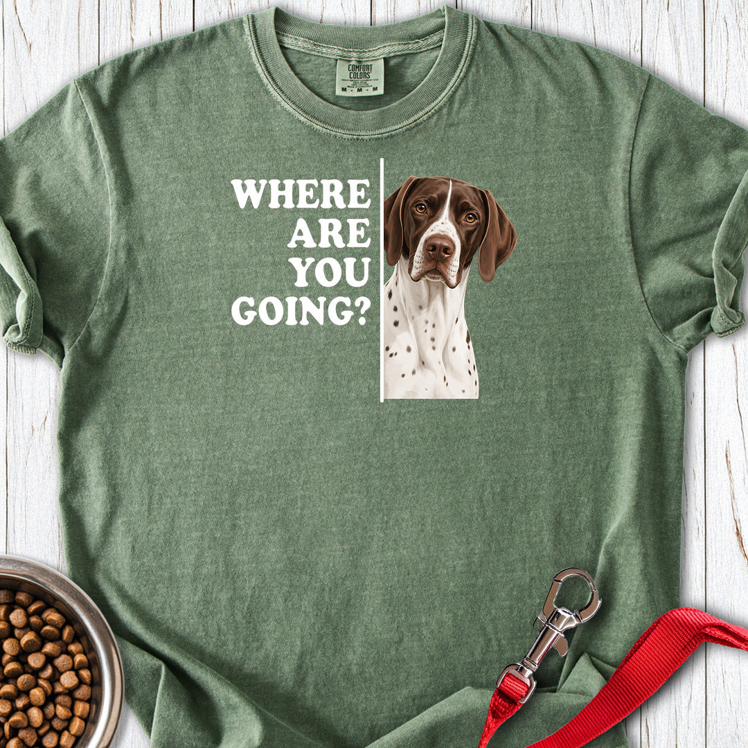 English Pointer Where Are You Going Premium Tee — Moss