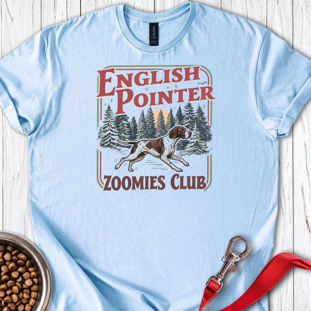 English Pointer Zoomies Club — Light Blue