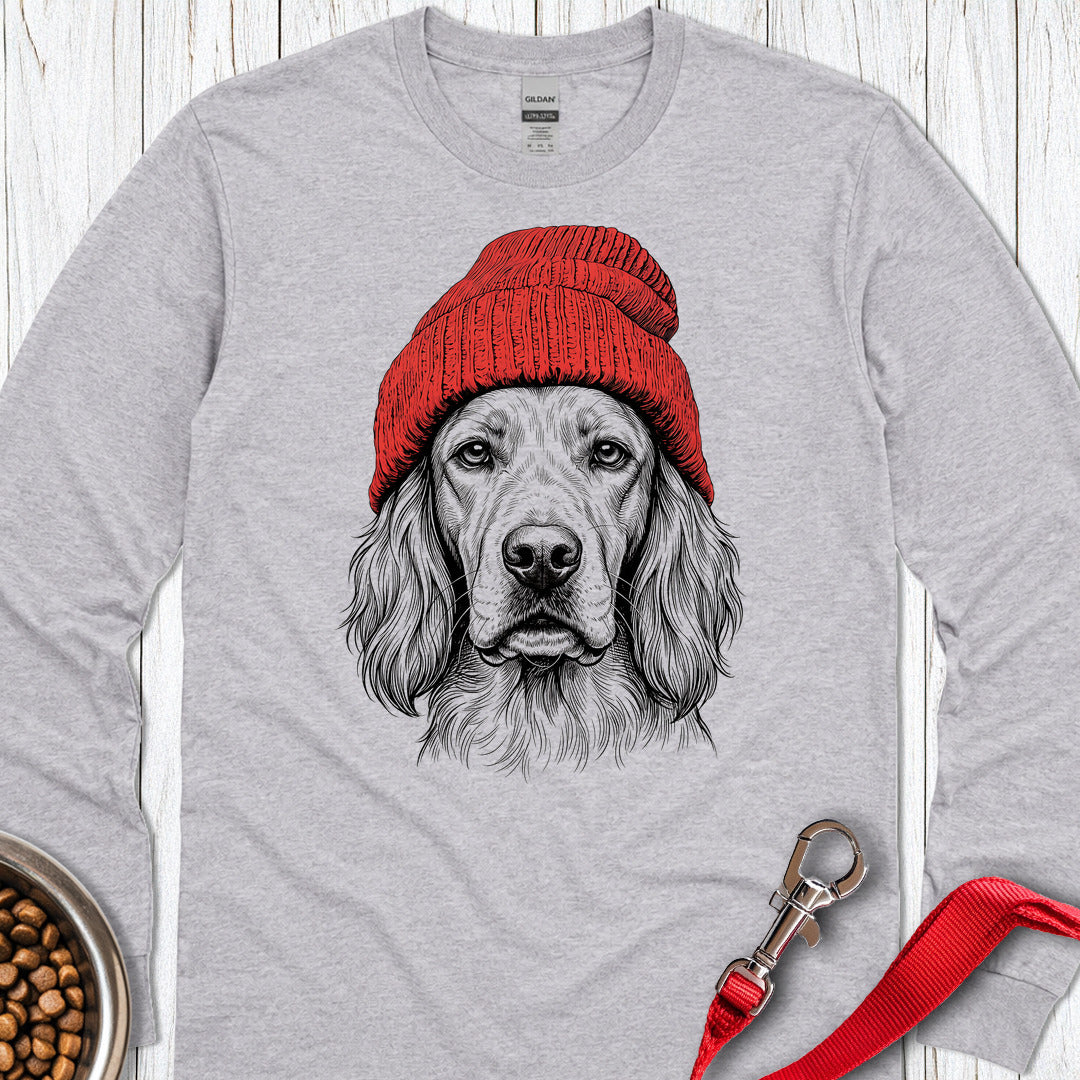 English Setter Beanie Long Sleeve — Sport Grey