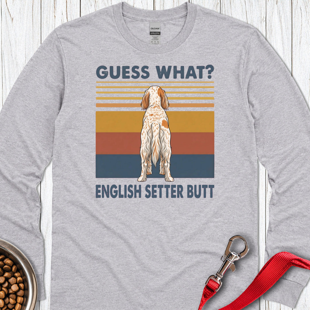 English Setter Butt Long Sleeve — Sport Grey