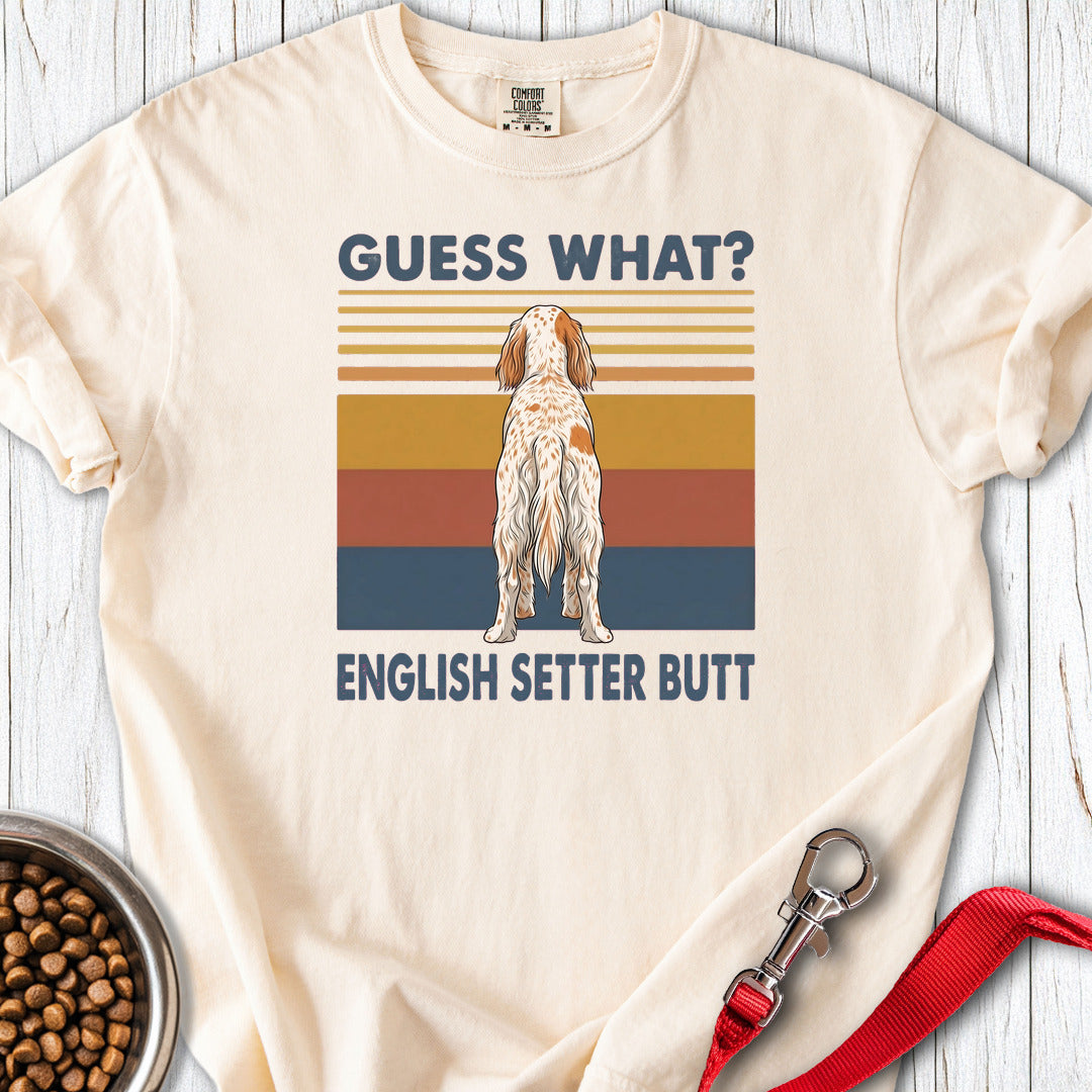 English Setter Butt Premium Tee Ivory