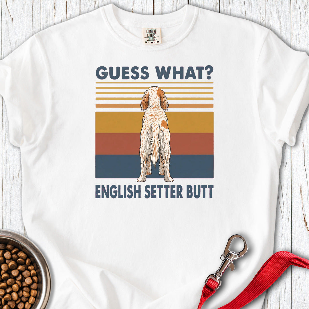 English Setter Butt Premium Tee White
