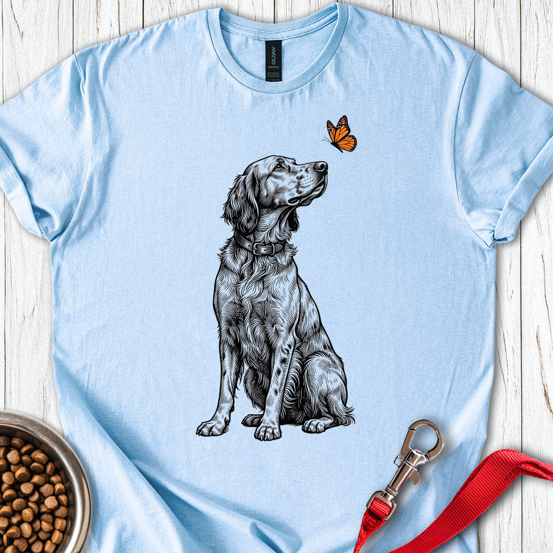 English Setter Butterfly — Light Blue