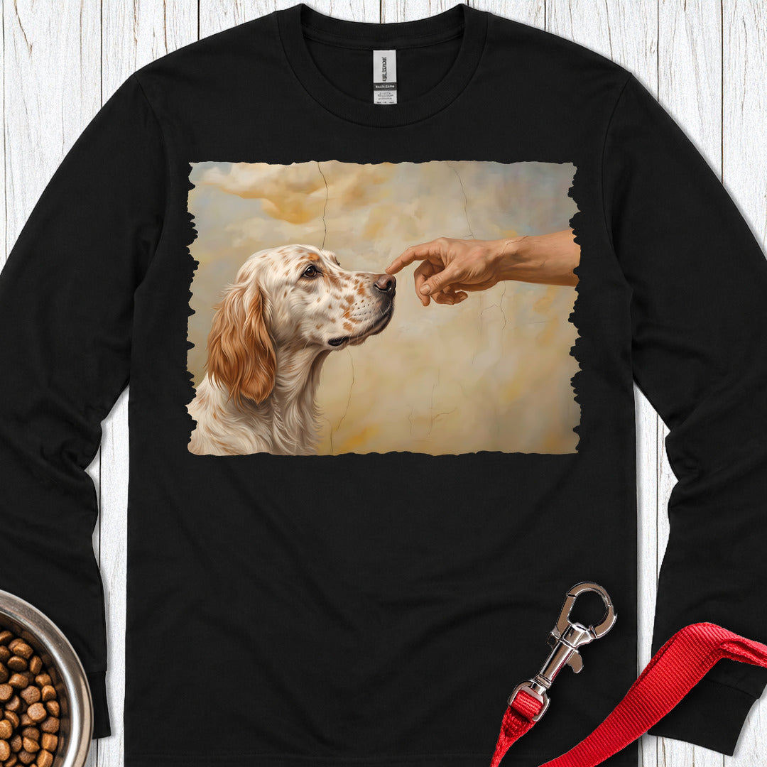 English Setter Creation Long Sleeve — Black