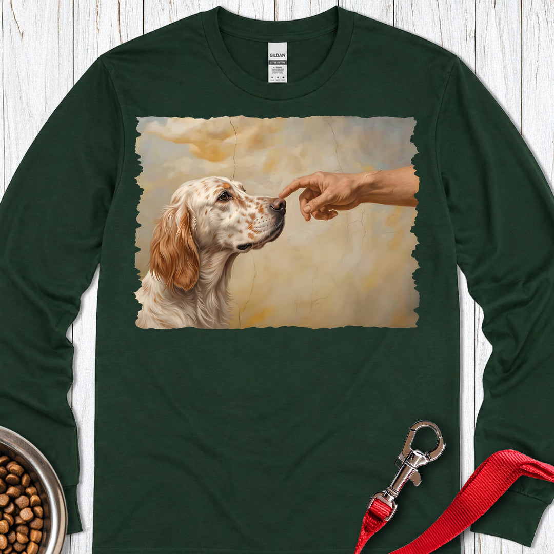 English Setter Creation Long Sleeve — Forest Green