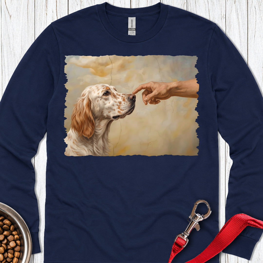 English Setter Creation Long Sleeve — Navy
