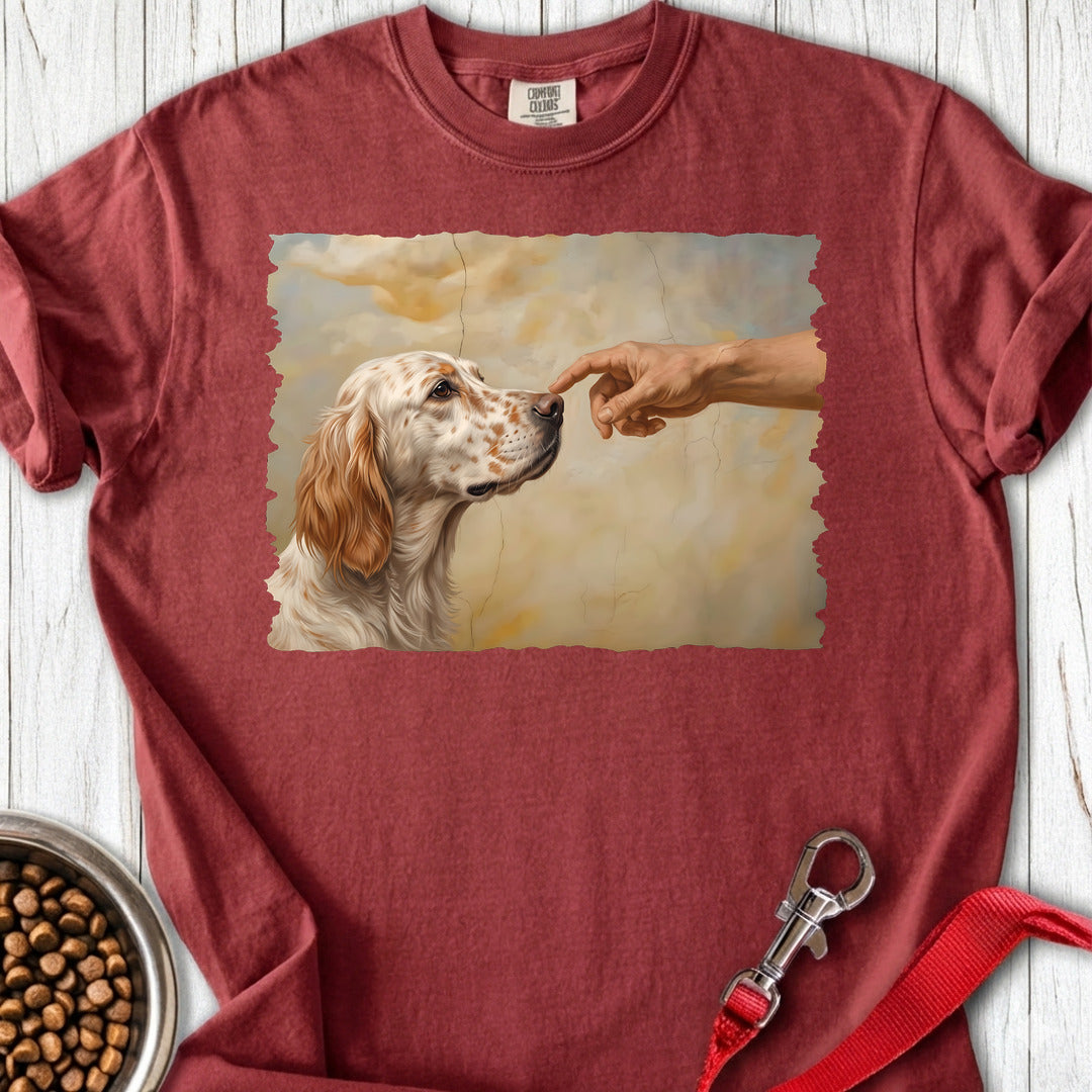 English Setter Creation Premium Tee — Brick