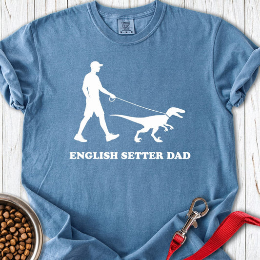 English Setter Dad Premium Tee Blue Jean