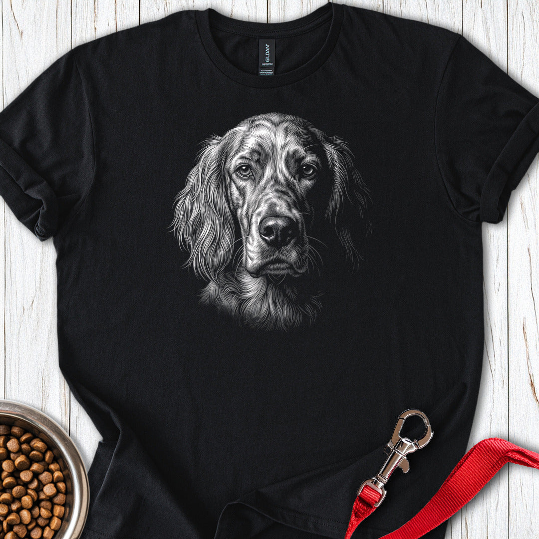 English Setter Engraved — Black