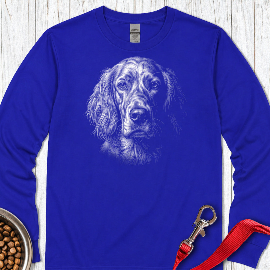 English Setter Engraved Long Sleeve — Royal