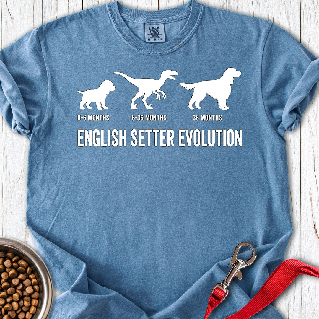 English Setter Evolution Premium Tee Blue Jean