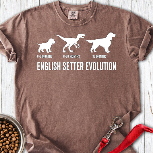 English Setter Evolution Premium Tee — Espresso
