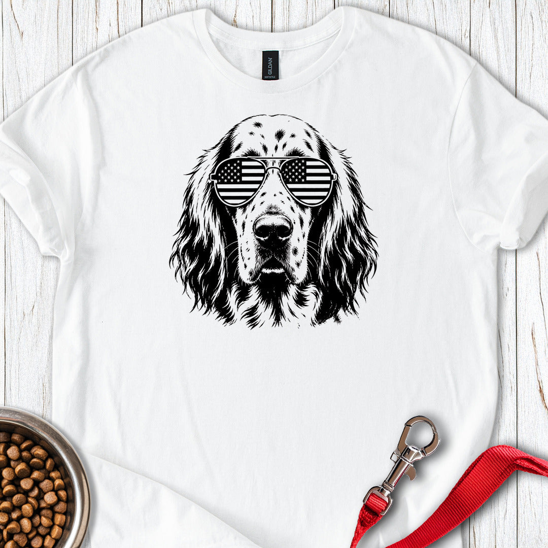 English Setter Flag Shades — White