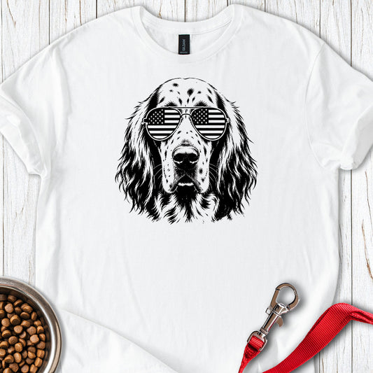 English Setter Flag Shades — White