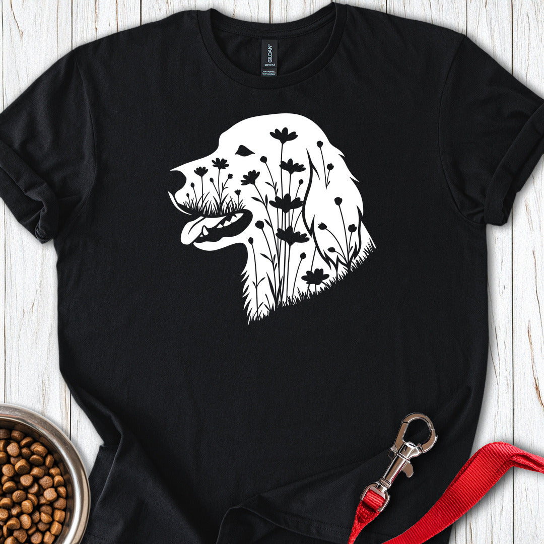 English Setter Flowers — Black
