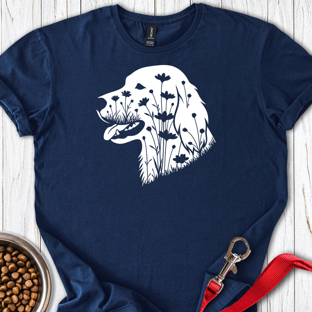 English Setter Flowers — Navy