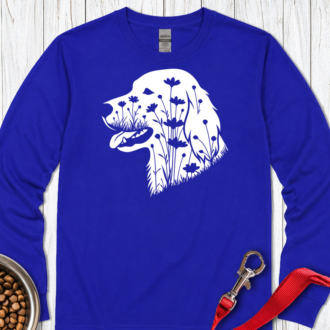 English Setter Flowers Long Sleeve — Royal