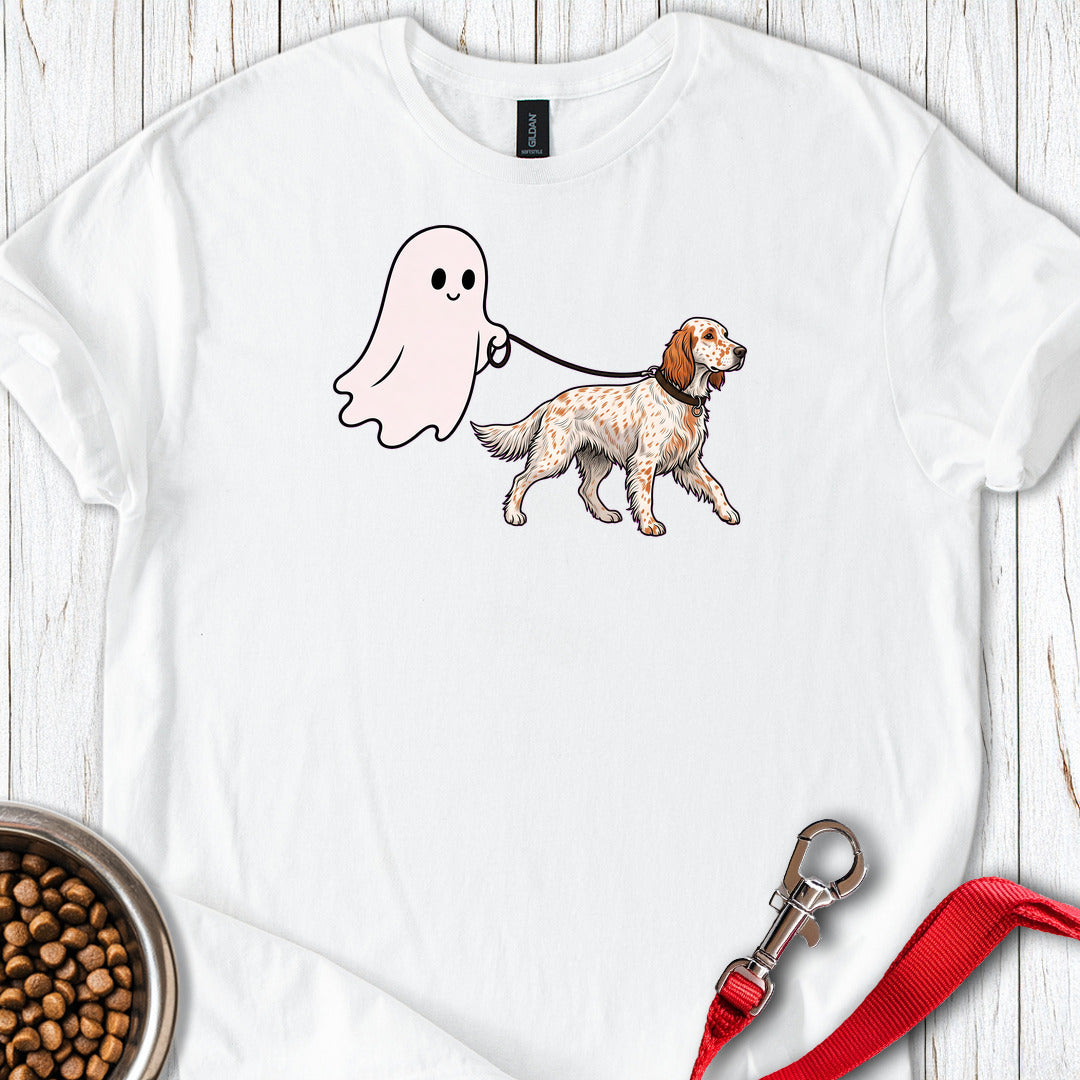English Setter Ghost Walk — White