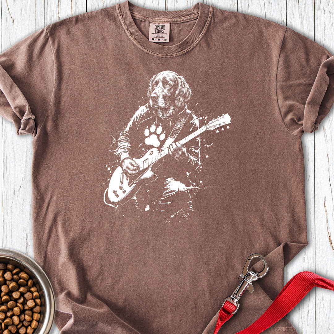 English Setter Guitar Premium Tee — Espresso