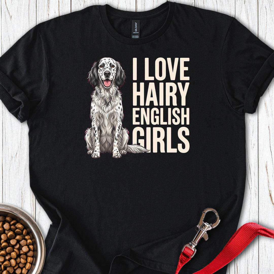 English Setter Hairy Girls — Black