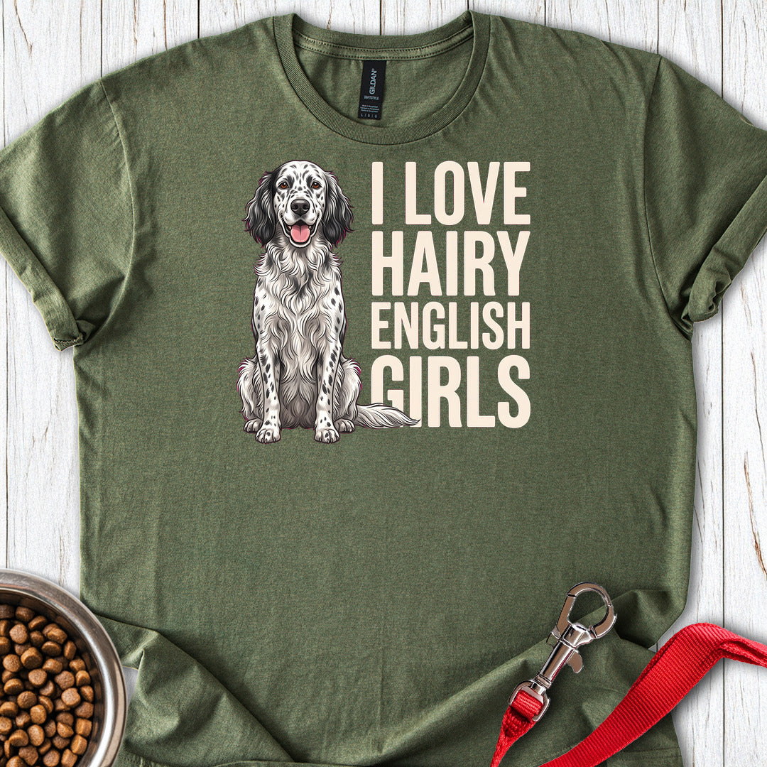 English Setter Hairy Girls — Military Green