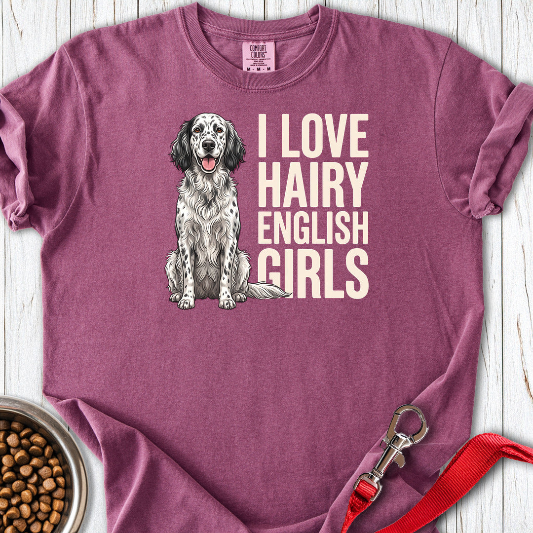 English Setter Hairy Girls Premium Tee Berry