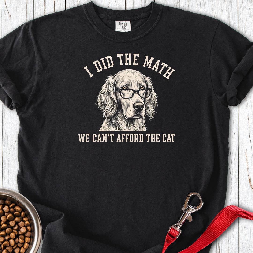 English Setter I Did The Math Premium Tee — Black