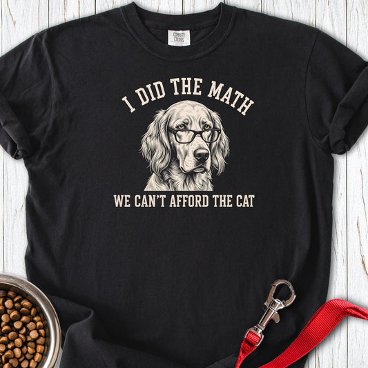 English Setter I Did The Math Premium Tee — Black