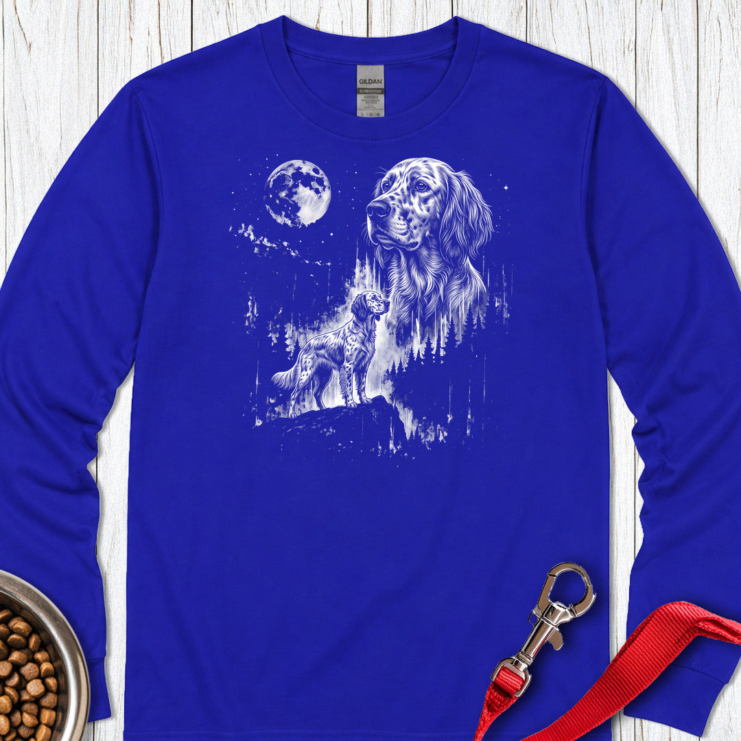 English Setter Moonlight Long Sleeve — Royal