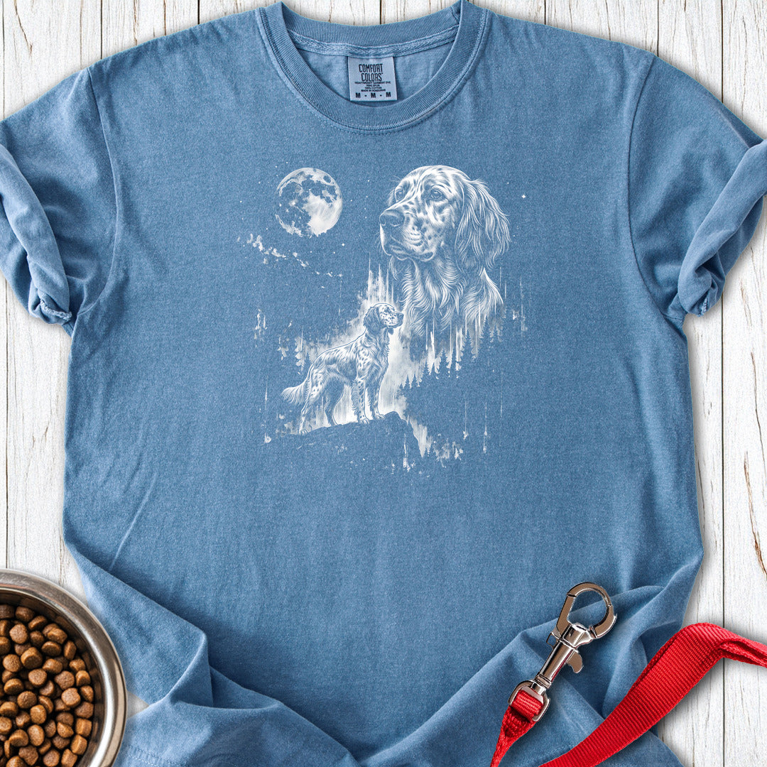 English Setter Moonlight Premium Tee — Blue Jean