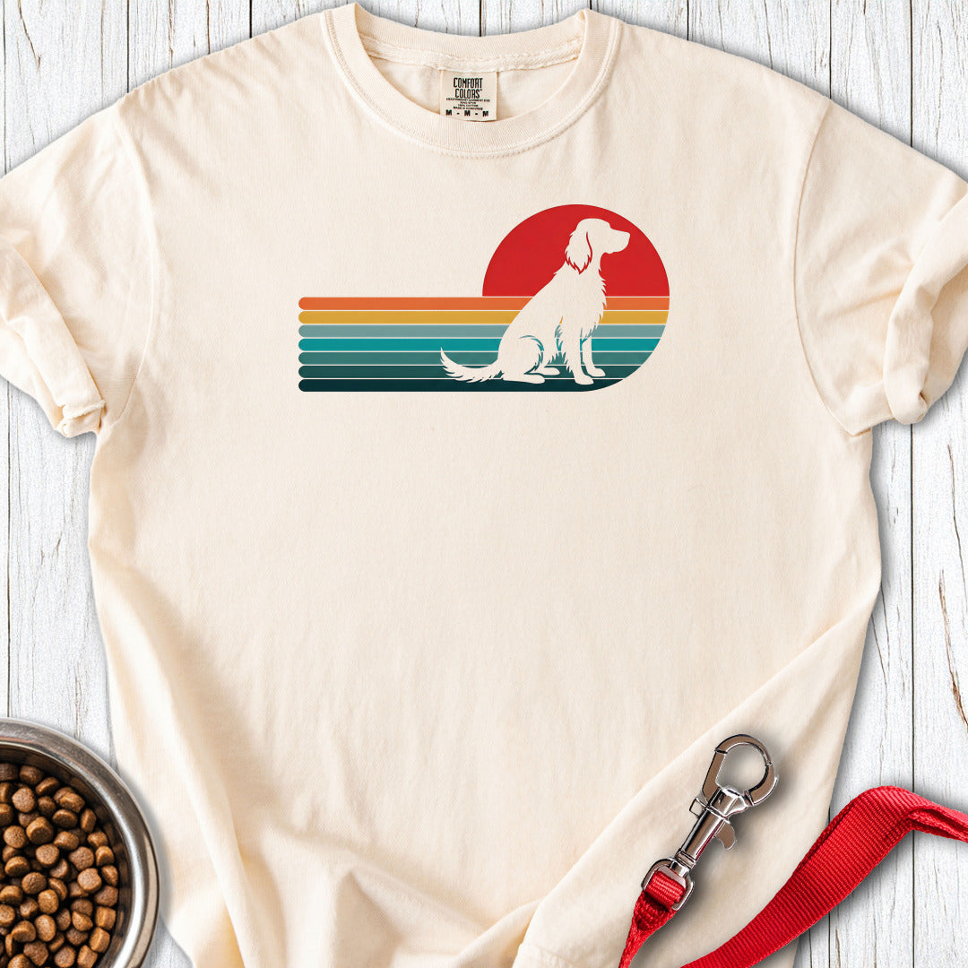 English Setter Retro Sunset Premium Tee — Ivory