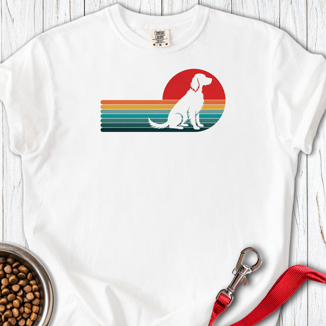 English Setter Retro Sunset Premium Tee — White