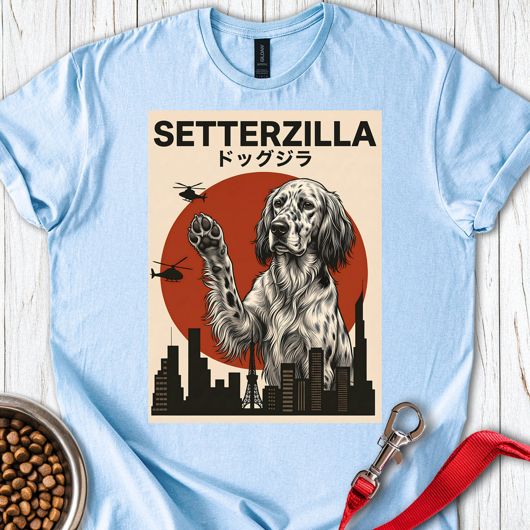 English Setter Setterzilla — Light Blue