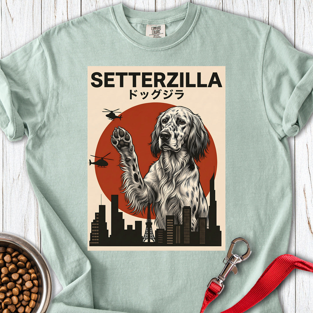 English Setter Setterzilla Premium Tee — Bay
