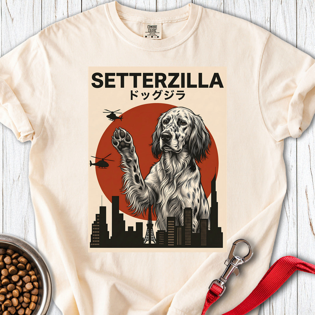 English Setter Setterzilla Premium Tee — Ivory