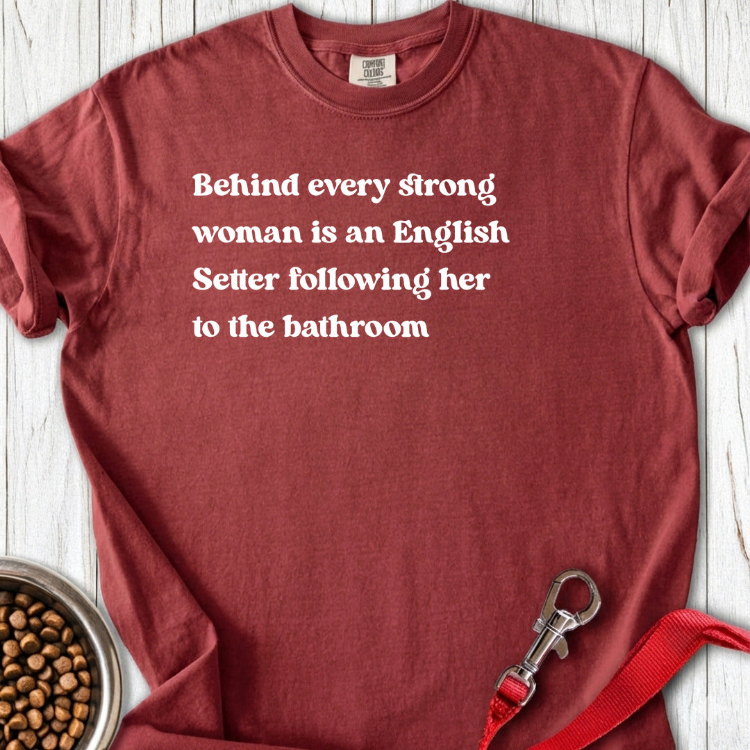 English Setter Strong Woman Premium Tee — Brick