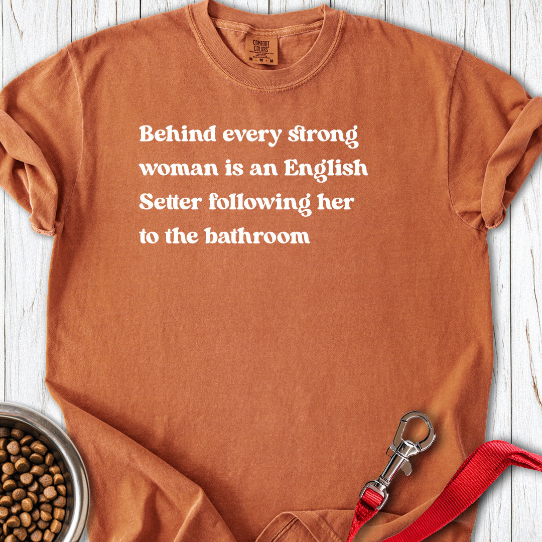English Setter Strong Woman Premium Tee — Yam