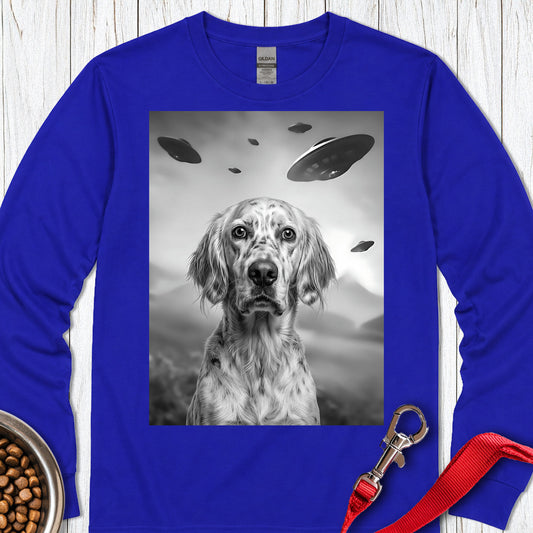 English Setter UFO Long Sleeve Royal