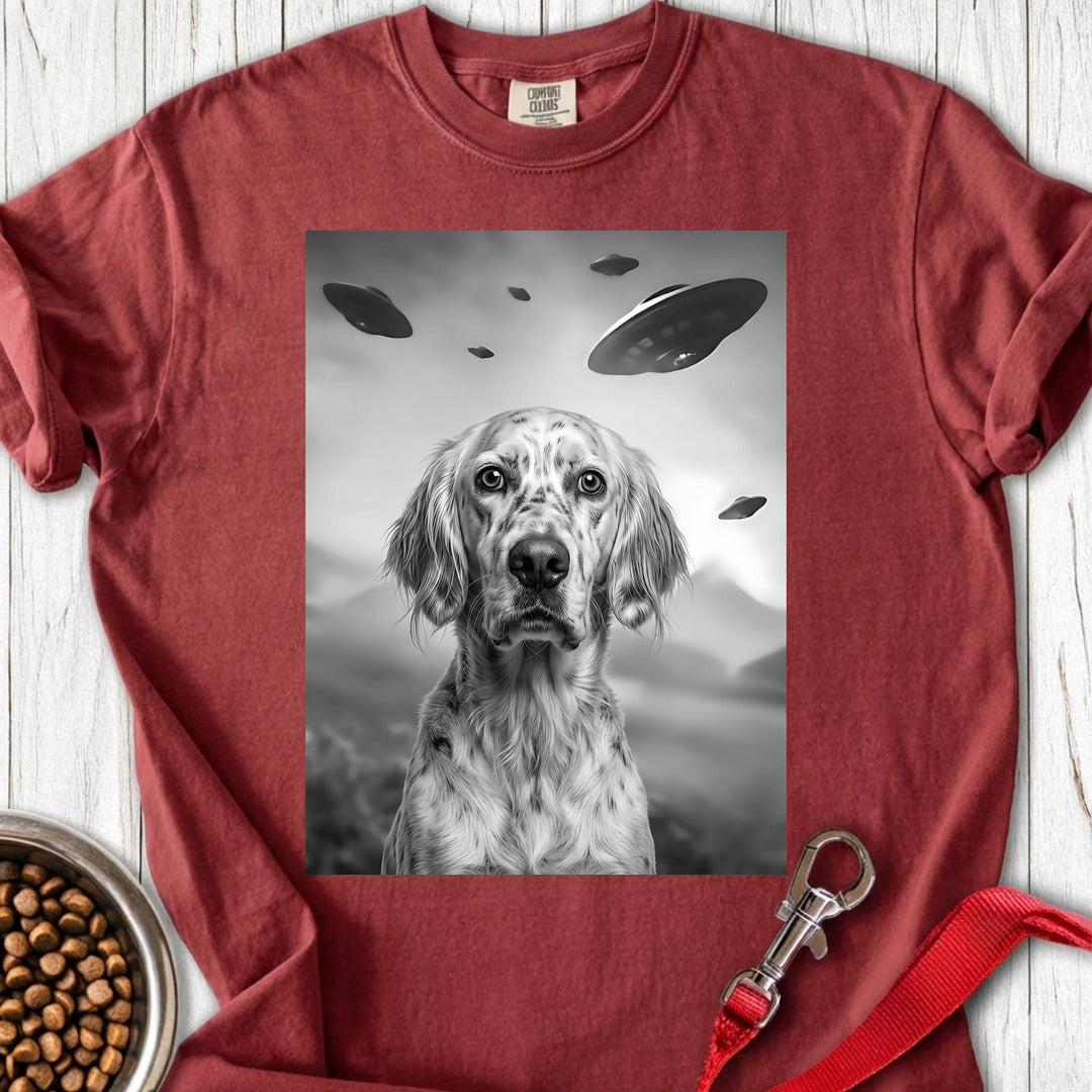 English Setter UFO Premium Tee — Brick