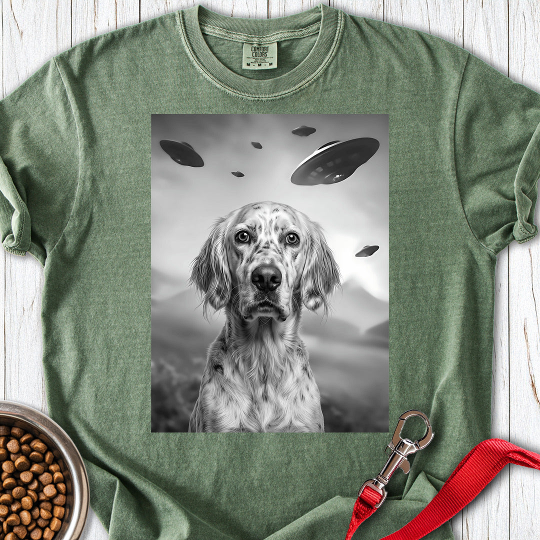 English Setter UFO Premium Tee — Moss
