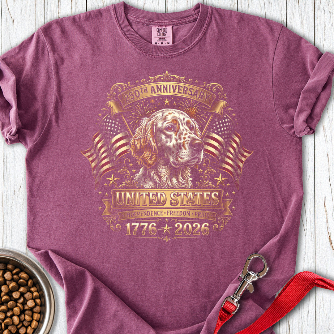 English Setter USA Premium Tee — Berry